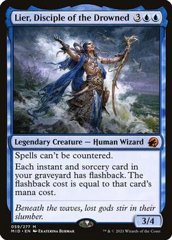 2021 Magic The Gathering Innistrad: Midnight Hunt #59 Lier, Disciple of the Drowned Front