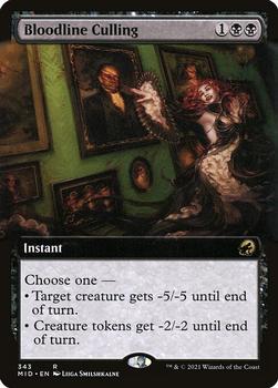 2021 Magic The Gathering Innistrad: Midnight Hunt #343 Bloodline Culling Front