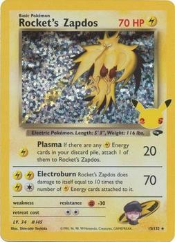 2021 Pokemon Sword & Shield Celebrations - Classic Collection #15/132 Rocket's Zapdos Front