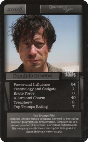2016 Top Trumps 007 #NNO Dominic Greene Front