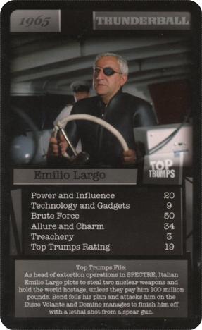 2016 Top Trumps 007 #NNO Emilio Largo Front