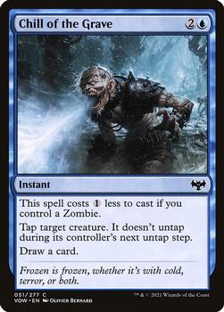 2021 Magic The Gathering Innistrad: Crimson Vow #51 Chill of the Grave Front