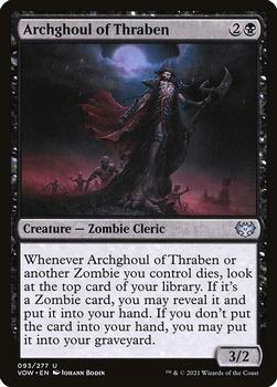 2021 Magic The Gathering Innistrad: Crimson Vow #93 Archghoul of Thraben Front