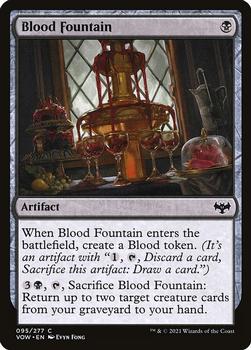 2021 Magic The Gathering Innistrad: Crimson Vow #95 Blood Fountain Front