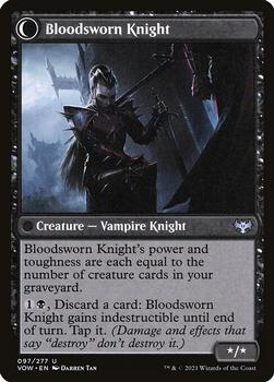 2021 Magic The Gathering Innistrad: Crimson Vow #97 Bloodsworn Squire // Bloodsworn Knight Back
