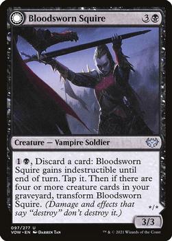 2021 Magic The Gathering Innistrad: Crimson Vow #97 Bloodsworn Squire // Bloodsworn Knight Front