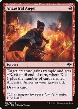 2021 Magic The Gathering Innistrad: Crimson Vow #142 Ancestral Anger Front