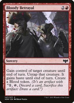 2021 Magic The Gathering Innistrad: Crimson Vow #147 Bloody Betrayal Front