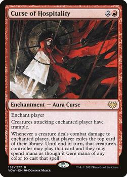 2021 Magic The Gathering Innistrad: Crimson Vow #152 Curse of Hospitality Front
