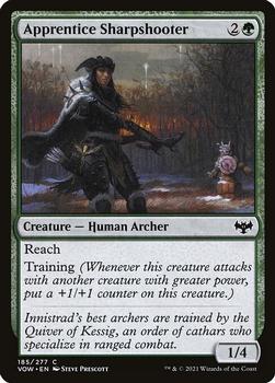 2021 Magic The Gathering Innistrad: Crimson Vow #185 Apprentice Sharpshooter Front