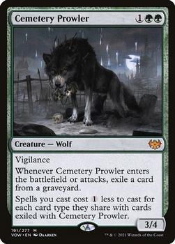 2021 Magic The Gathering Innistrad: Crimson Vow #191 Cemetery Prowler Front