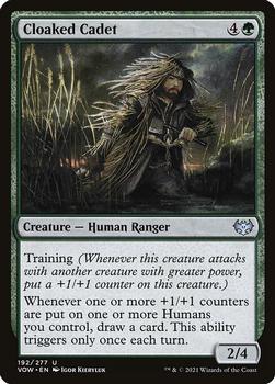 2021 Magic The Gathering Innistrad: Crimson Vow #192 Cloaked Cadet Front