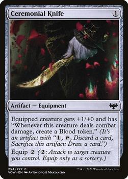 2021 Magic The Gathering Innistrad: Crimson Vow #254 Ceremonial Knife Front