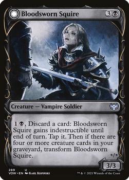 2021 Magic The Gathering Innistrad: Crimson Vow #289 Bloodsworn Squire // Bloodsworn Knight Front