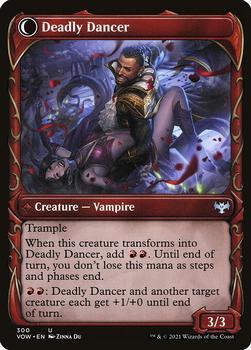 2021 Magic The Gathering Innistrad: Crimson Vow #300 Alluring Suitor // Deadly Dancer Back