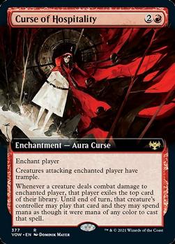 2021 Magic The Gathering Innistrad: Crimson Vow #377 Curse of Hospitality Front
