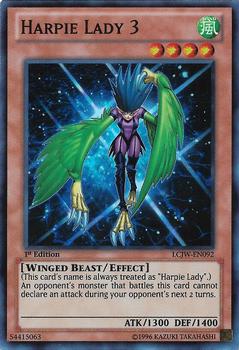 2013 Yu-Gi-Oh! Legendary Collection 4: Joey's World Mega Pack English 1st Edition #LCJW-EN092 Harpie Lady 3 Front
