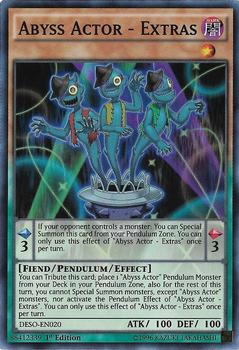2016 Yu-Gi-Oh! Destiny Soldiers English 1st Edition #DESO-EN020 Abyss Actor - Extras Front