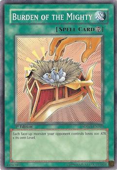 2009 Yu-Gi-Oh! Warriors' Strike English 1st Edition #SDWS-EN019 Burden of the Mighty Front