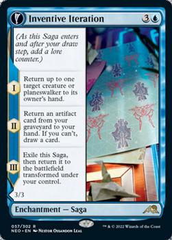 2022 Magic: The Gathering Kamigawa Neon Dynasty #57 Inventive Iteration // Living Breakthrough Front