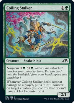 2022 Magic: The Gathering Kamigawa Neon Dynasty #179 Coiling Stalker Front