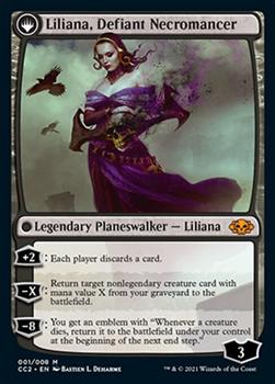 2022 Magic: The Gathering Commander Collection (Black) #1 Liliana, Heretical Healer // Liliana, Defiant Necromancer Back