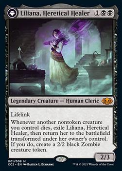 2022 Magic: The Gathering Commander Collection (Black) #1 Liliana, Heretical Healer // Liliana, Defiant Necromancer Front