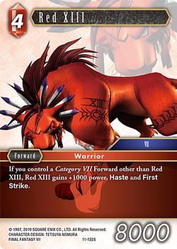 2020 Final Fantasy Opus XI #11-132S Red XIII Front