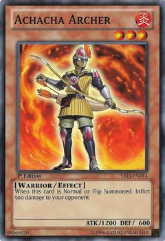 2013 Yu-Gi-Oh! V for Victory English 1st Edition #YS13-EN014 Achacha Archer Front