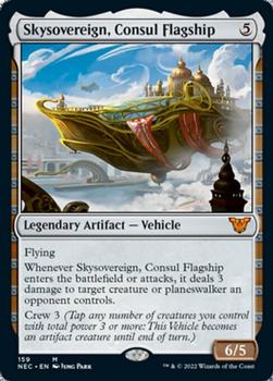 2022 Magic: The Gathering Kamigawa Neon Dynasty Commander #159 Skysovereign, Consul Flagship Front