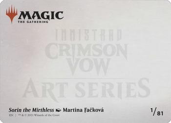 2021 Magic The Gathering Innistrad: Crimson Vow - Art Series #1 Sorin the Mirthless Back