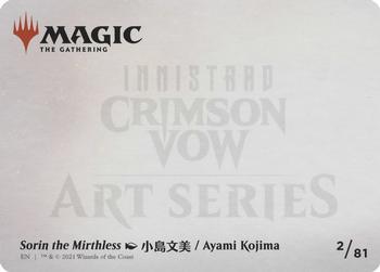 2021 Magic The Gathering Innistrad: Crimson Vow - Art Series #2 Sorin the Mirthless Back