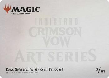 2021 Magic The Gathering Innistrad: Crimson Vow - Art Series #3 Kaya, Geist Hunter Back