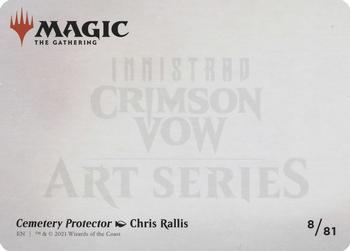 2021 Magic The Gathering Innistrad: Crimson Vow - Art Series #8 Cemetery Protector Back