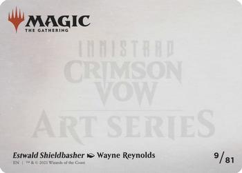2021 Magic The Gathering Innistrad: Crimson Vow - Art Series #9 Estwald Shieldbasher Back