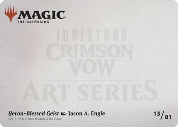 2021 Magic The Gathering Innistrad: Crimson Vow - Art Series #13 Heron-Blessed Geist Back