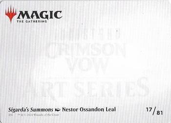 2021 Magic The Gathering Innistrad: Crimson Vow - Art Series #17 Sigarda's Summons Back