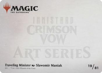 2021 Magic The Gathering Innistrad: Crimson Vow - Art Series #19 Traveling Minister Back