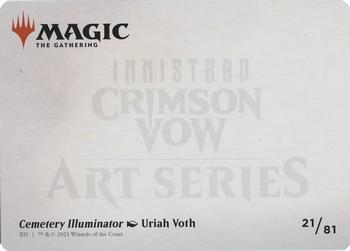 2021 Magic The Gathering Innistrad: Crimson Vow - Art Series #21 Cemetery Illuminator Back