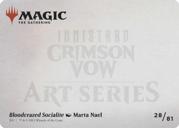 2021 Magic The Gathering Innistrad: Crimson Vow - Art Series #28 Bloodcrazed Socialite Back