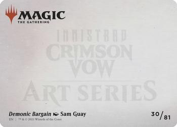 2021 Magic The Gathering Innistrad: Crimson Vow - Art Series #30 Demonic Bargain Back