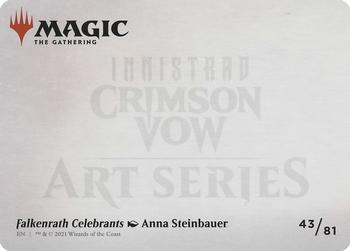 2021 Magic The Gathering Innistrad: Crimson Vow - Art Series #43 Falkenrath Celebrants Back