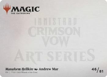 2021 Magic The Gathering Innistrad: Crimson Vow - Art Series #46 Manaform Hellkite Back