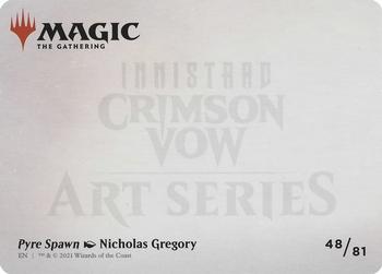 2021 Magic The Gathering Innistrad: Crimson Vow - Art Series #48 Pyre Spawn Back