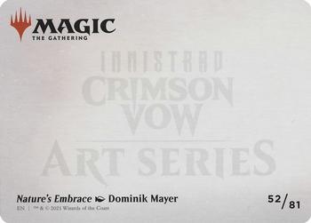 2021 Magic The Gathering Innistrad: Crimson Vow - Art Series #52 Nature's Embrace Back