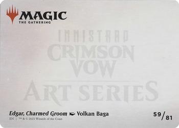 2021 Magic The Gathering Innistrad: Crimson Vow - Art Series #59 Edgar, Charmed Groom Back