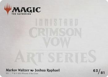 2021 Magic The Gathering Innistrad: Crimson Vow - Art Series #63 Markov Waltzer Back