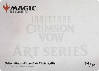 2021 Magic The Gathering Innistrad: Crimson Vow - Art Series #64 Odric, Blood-Cursed Back