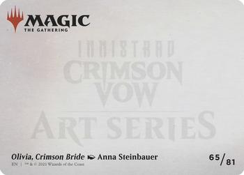2021 Magic The Gathering Innistrad: Crimson Vow - Art Series #65 Olivia, Crimson Bride Back