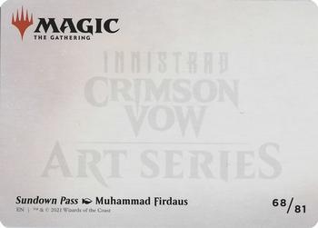 2021 Magic The Gathering Innistrad: Crimson Vow - Art Series #68 Sundown Pass Back